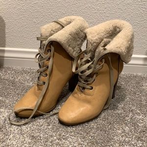 CHLOE fur boots size 37
